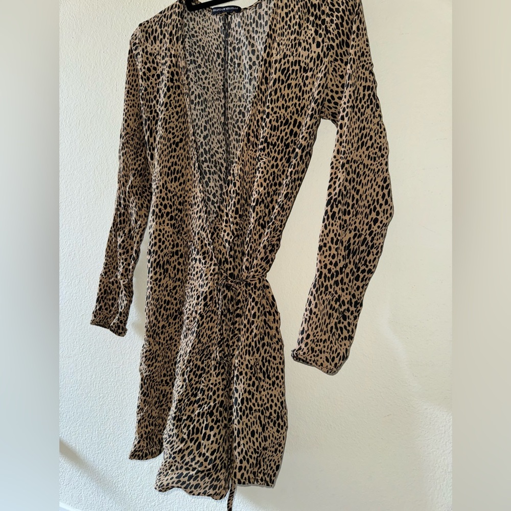 Brandy Melville Cheetah Wrap Dress